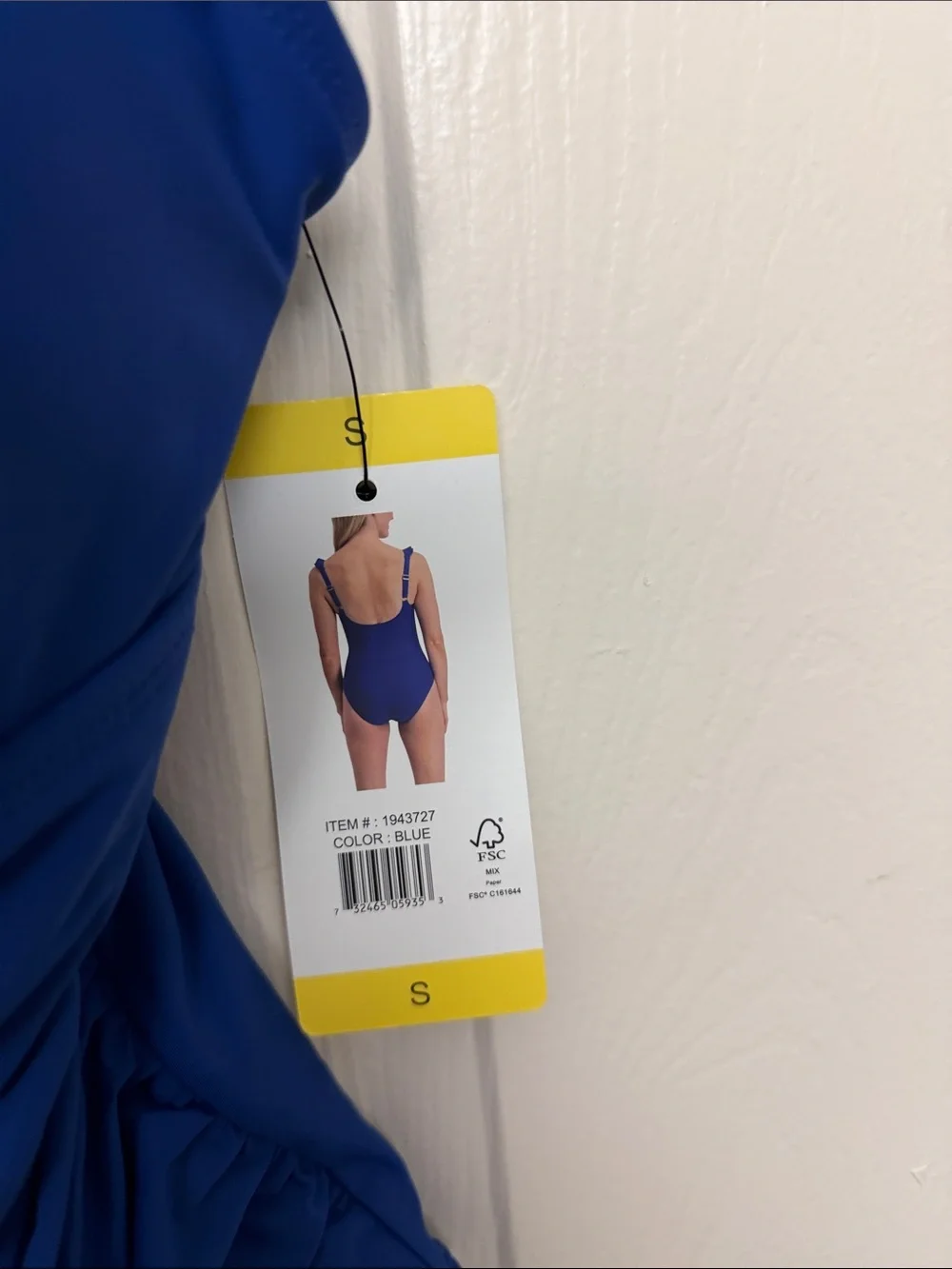 DKNY Blue Ruffle One-Piece Swimsuit - Picture 3 of 6